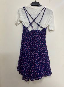 Floral Handkerchief Hem Dress - SERA (Size S)