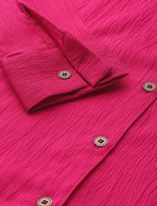 Regular Fit Pink Solid Casual Shirt