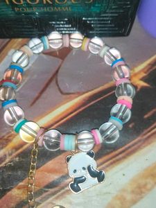 Cute Panda Charm Beaded Bracelet