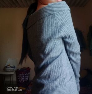 Off-the-Shoulder Ribbed Top