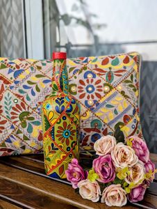 Hand-Painted Bottle Decor