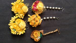 Floral Yellow Earrings