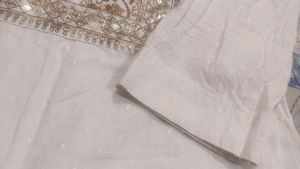 Elegant White Embroidered Kurti