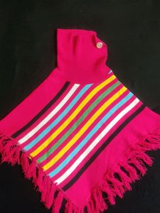 Girl&#39;s Pancho Very Beautiful Multicolored