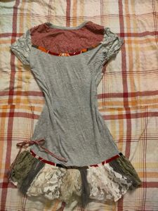 Unique Patchwork Mini Dress