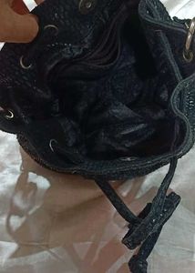 Chic Black Bucket Bag