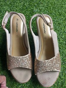 Gold Glitter Flats