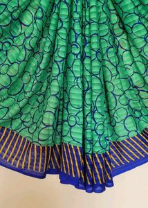 Colourful Green Blue Saree For Sale