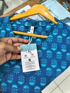 Elegant Blue Printed Kurta