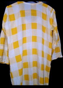 Yellow Check Kurti 💛