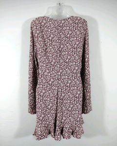 H&amp;M Mauve Printed Wraparound Dress (Womem)