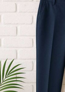 Navy Blue Cropped Trousers