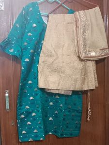 Beautiful Party Wear Dress Kurti and Skirt