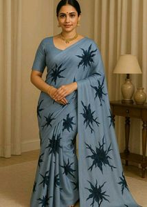 new grey saree