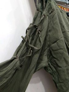 Olive Green Cold Shoulder Top