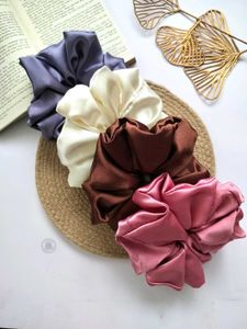 Combo Of Four XXL Fluffy Scrunchies