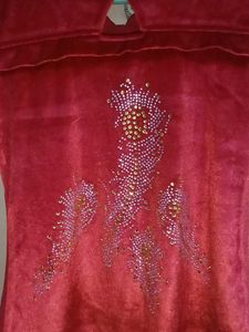 A Beautiful Red Velvet Top