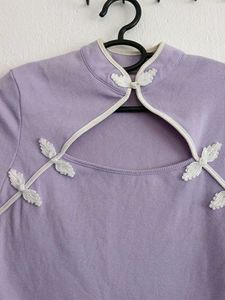Lilac Asian Style Top