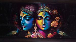 Divine Radha Krishna photo frame