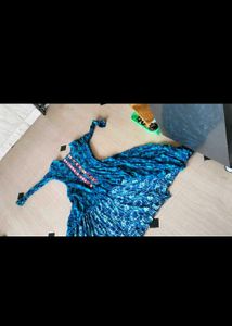 Blue Tie-Dye Dress