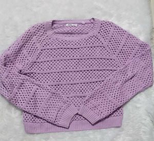 Lavender woollen sweater for women