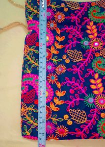Embroidered Drawstring Pouch