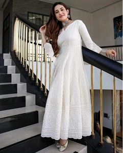 Elegant White Ethnic Gown