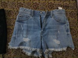Light Blue Denim Shorts