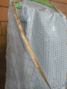 Elegant Sky Blue Salwar Suit Set