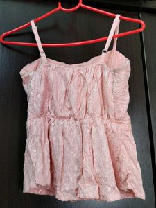 Cute Pink Lace Cami Top