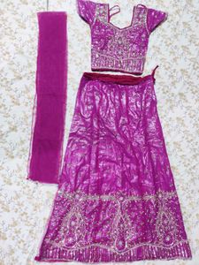💜😍Girl&#39;s Lehanga Choli ( For 11 - 12 Years )