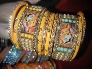 New Designer Yellow Bangle Set
