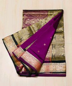Elegant Purple Banarasi Saree