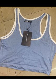 Blue Crop Top