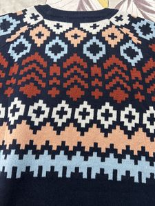 Patterned Knit Sweater