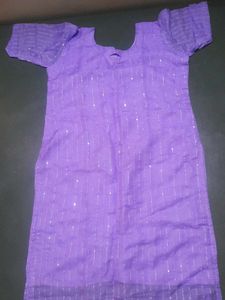 Purple Striped Kurti
