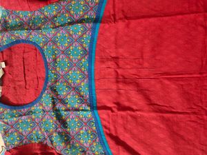 Red Cotton Kurta