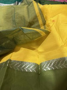 Elegant Yellow &amp; Green Saree