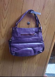 Purple Leather Handbag