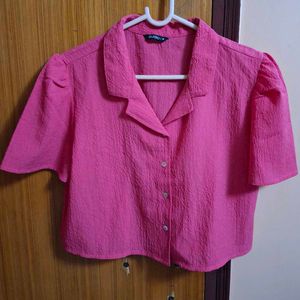 Zudio Pink Crop Top (M)