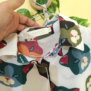 Cat Print Top