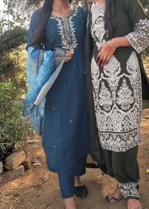 Beautiful  Aari And Zardozi Work Kurta Set Size XL
