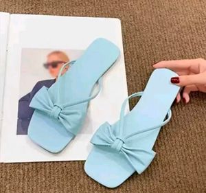 Cute Blue Bow Sandals