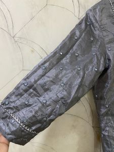 Grey Embellished Kurti
