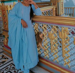 Sky Blue Salwar Kameez Suit
