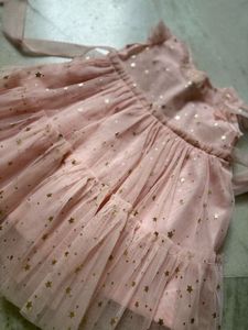 Pink &amp; Gold Star Tulle Dress