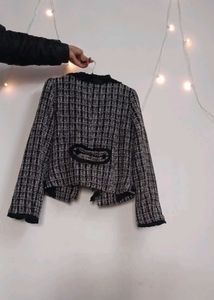 Tweed Jacket with Bows