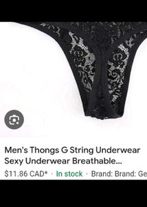 Mens Thong G String Sexy Breathable Underwear