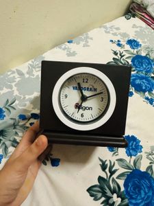 Pencil Holder Brown Color With Clock