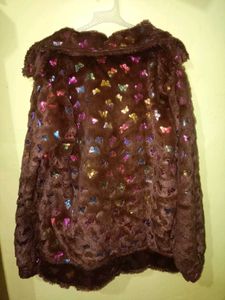 Brown Faux Fur Jacket upper